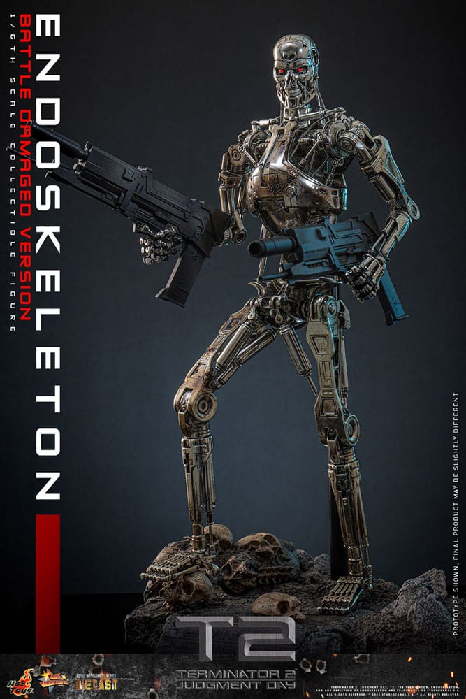 Terminator 2: Judgment Day Movie Masterpiece Die-cast  Action Figure 1/6 Endoskeleton (Battle Damaged Version) 31 cm